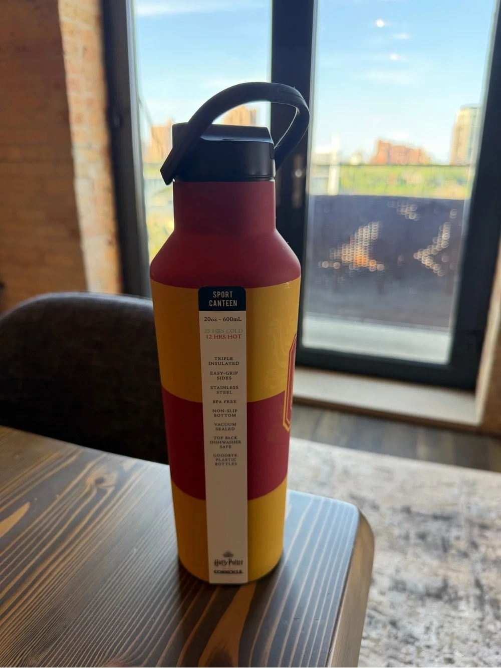 Harry Potter Corkcicle Gryffindor Yellow and Red Insulated WaterBottle